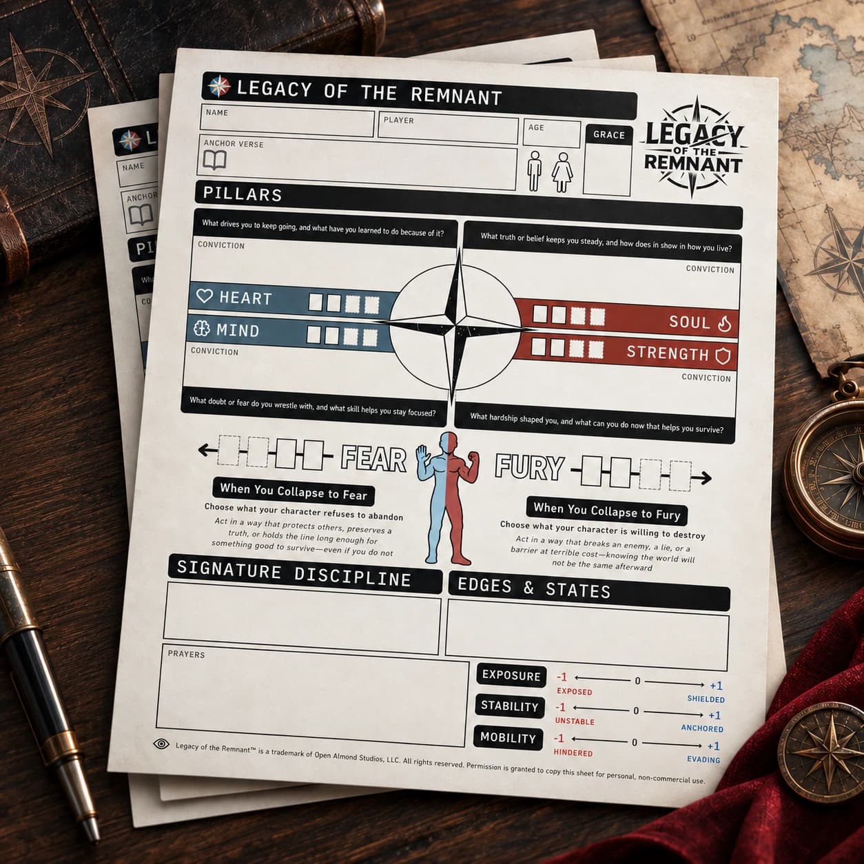 Legacy of the Remnant character sheet